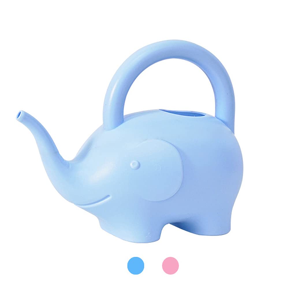 LOYUYU 0.4 Gallon Plastic Watering Can Small Lightweight Cute Indoor Outdoor Garden Plants, Adult Elephant Watering Can STYLE1: Pink