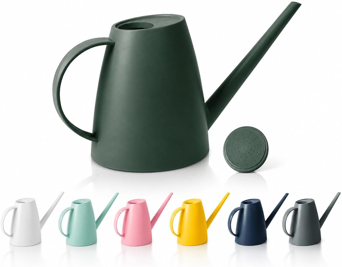 1.8L (60 oz) Watering Can for Indoor Plants with Long Spout, Green