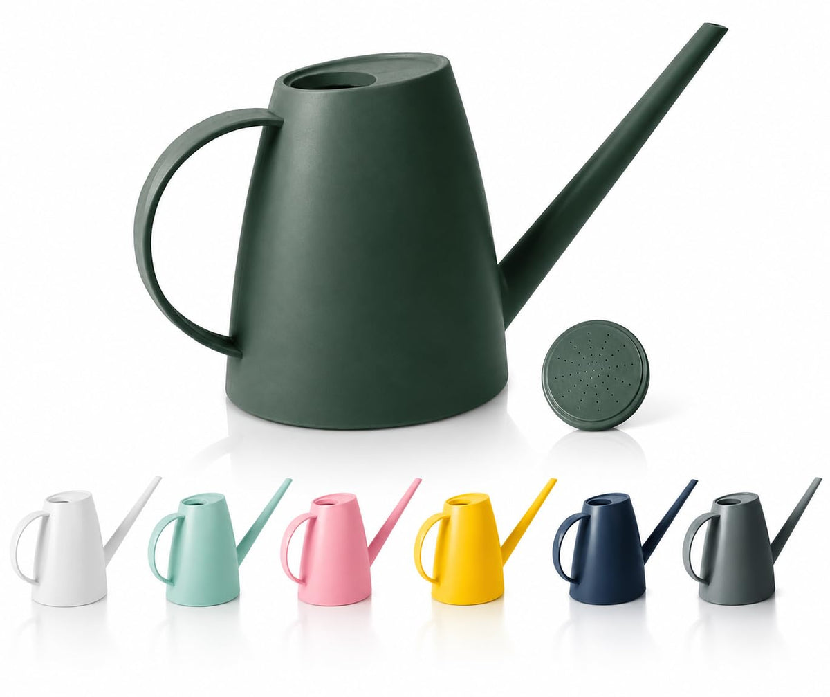 1.8L (60 oz) Watering Can for Indoor Plants with Long Spout, Green