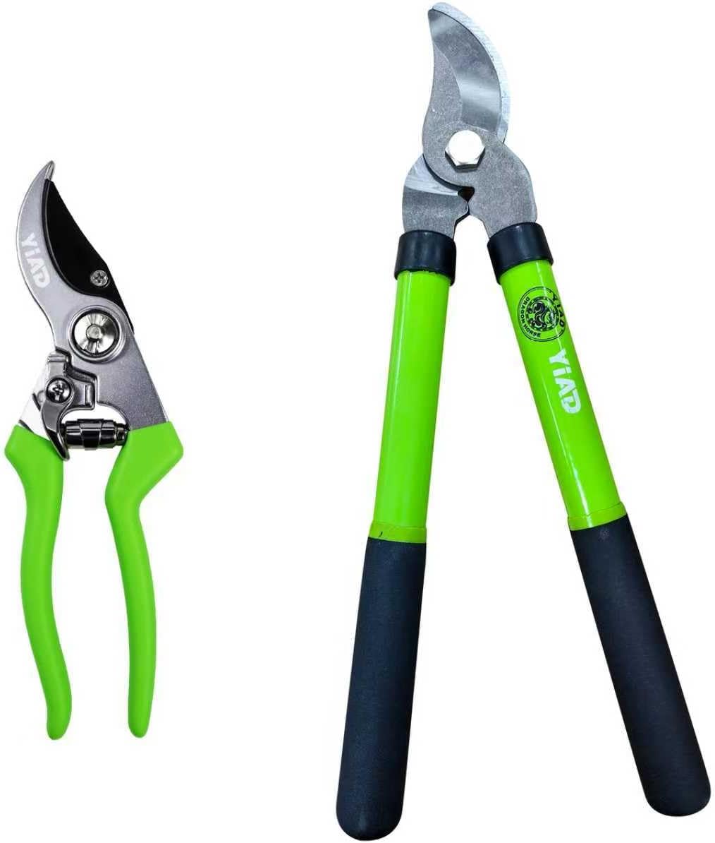 YIAD High Carbon Steel Pruning Shears Loppers Set, Bypass Garden Clipper