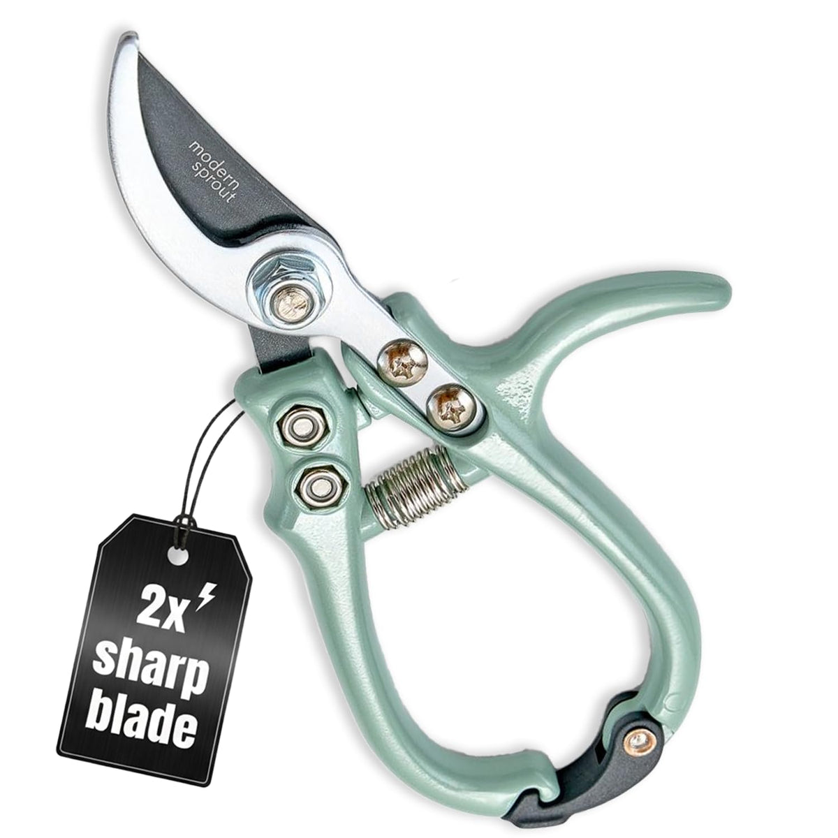 Modern Sprout Bypass Hand Pruners - Scissors - Gardening Tools - Sage