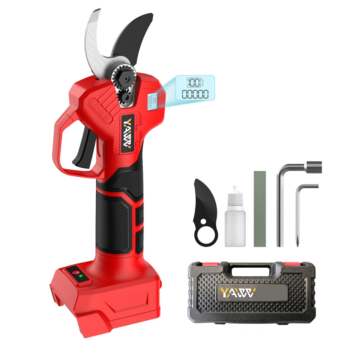 Electric Pruning Shears for Makita 18V Battery, Portable Brushless Pruning Shears with LCD Display&SK5 Blades, Adjustable Cutting Diameter 0.8-1.2 Inch for Gardening Tree Pruning(Tool Only)