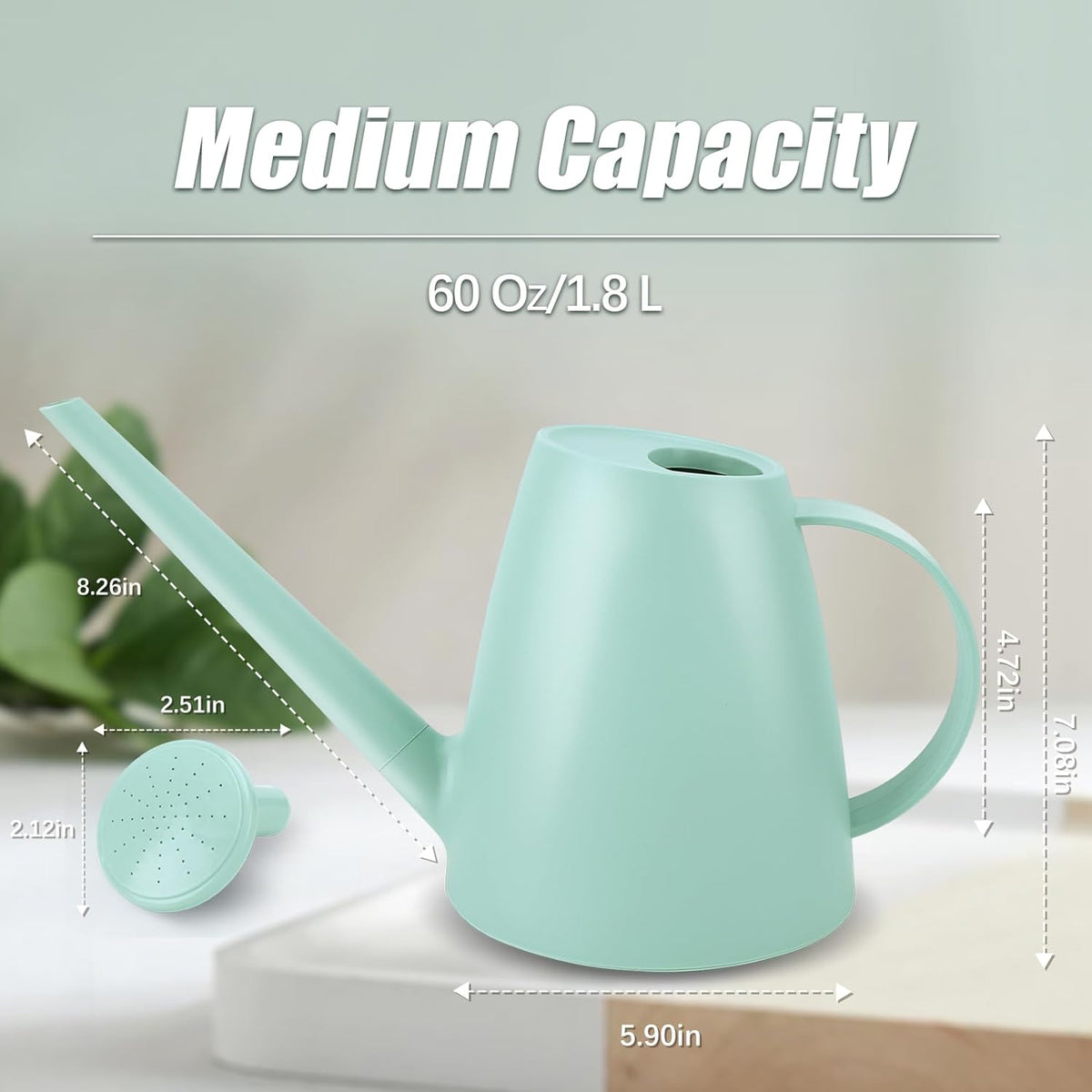 0.48 Gallon Watering Can, Watering Can Indoor Plants, Small Water Can