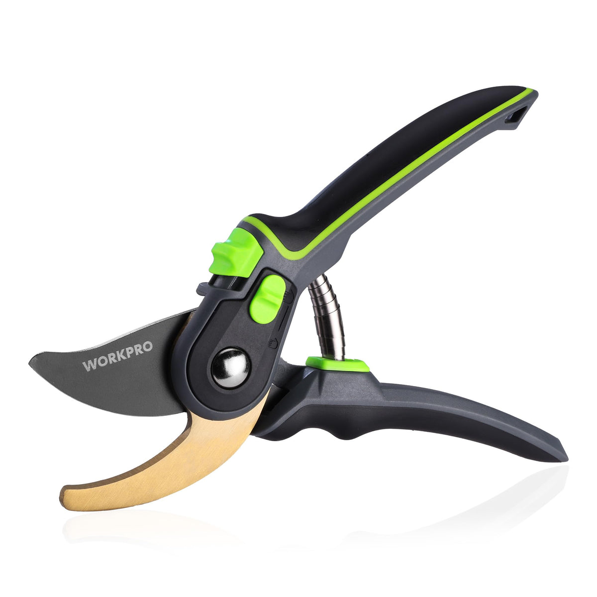 WORKPRO Pruning Shears, Garden Clippers with SK5 Steel Blades, 8" Anvil