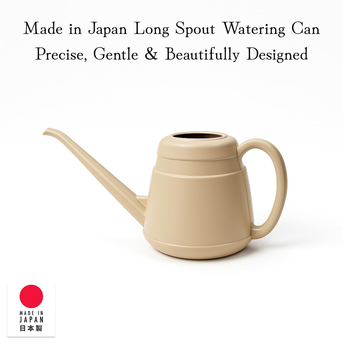 JapanBargain 1942, Japanese Long Spout Watering Can for Bonsai Succulents Cactus Rosettes Succulents Indoor Outdoor Plants Control Water Flow Made in Japan, 850ml