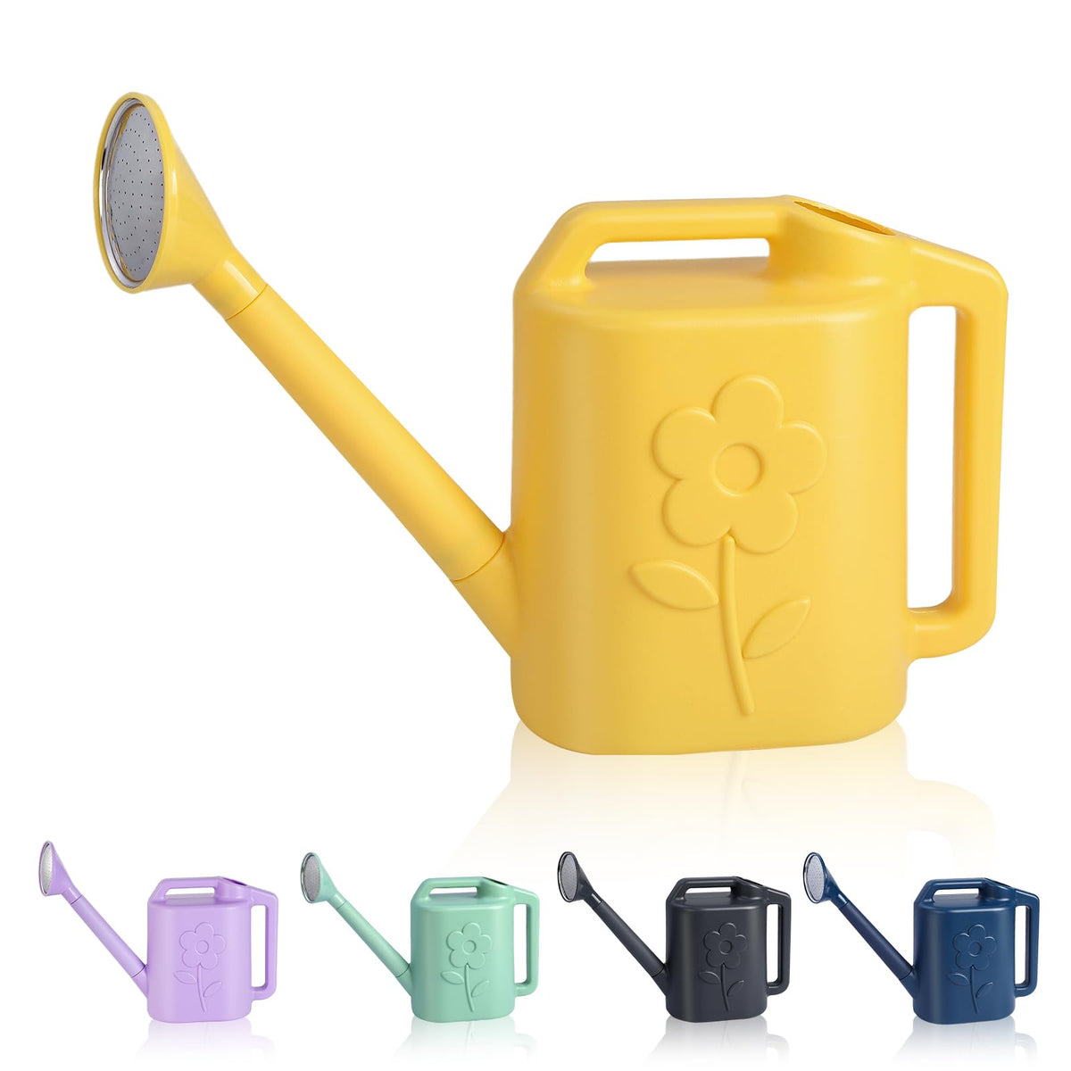2.8L Watering Can for Indoor Plants, Garden Watering Cans for Outdoor Plant House Flower, Modern Plant Watering Can Large Long Spout with Sprinkler Head