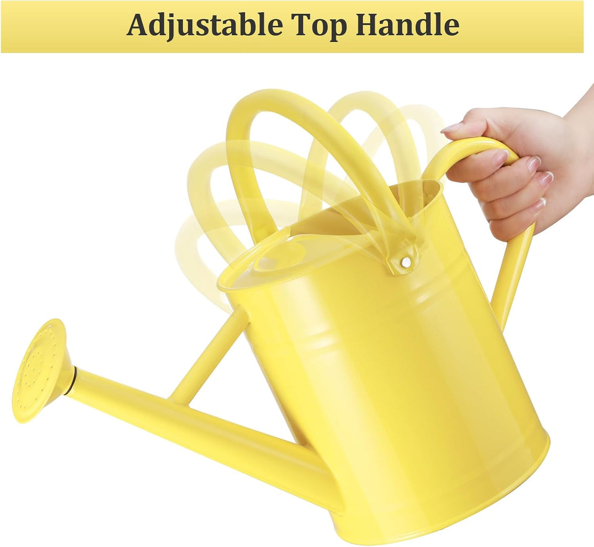 1 Gallon Watering Can for Outdoor&Indoor Plants,Yellow