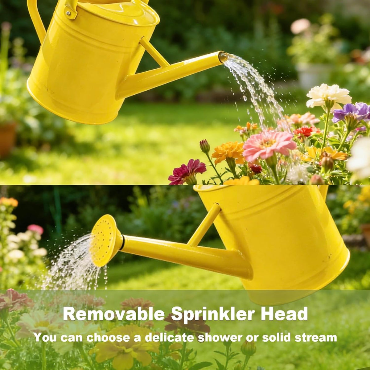 1 Gallon Watering Can for Outdoor&Indoor Plants,Yellow