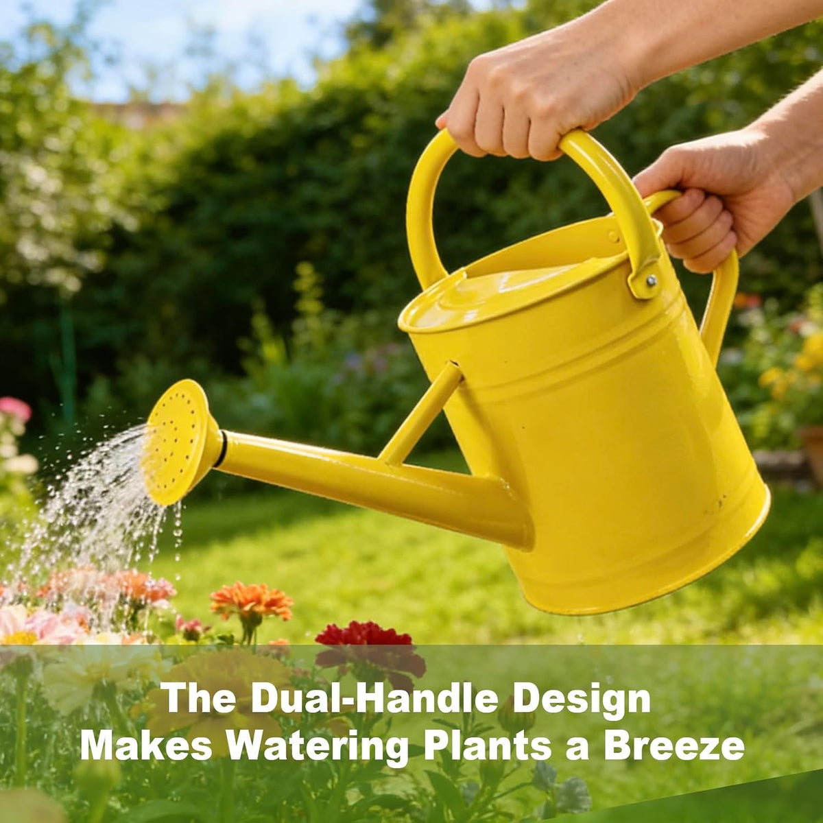 1 Gallon Watering Can for Outdoor&Indoor Plants,Yellow
