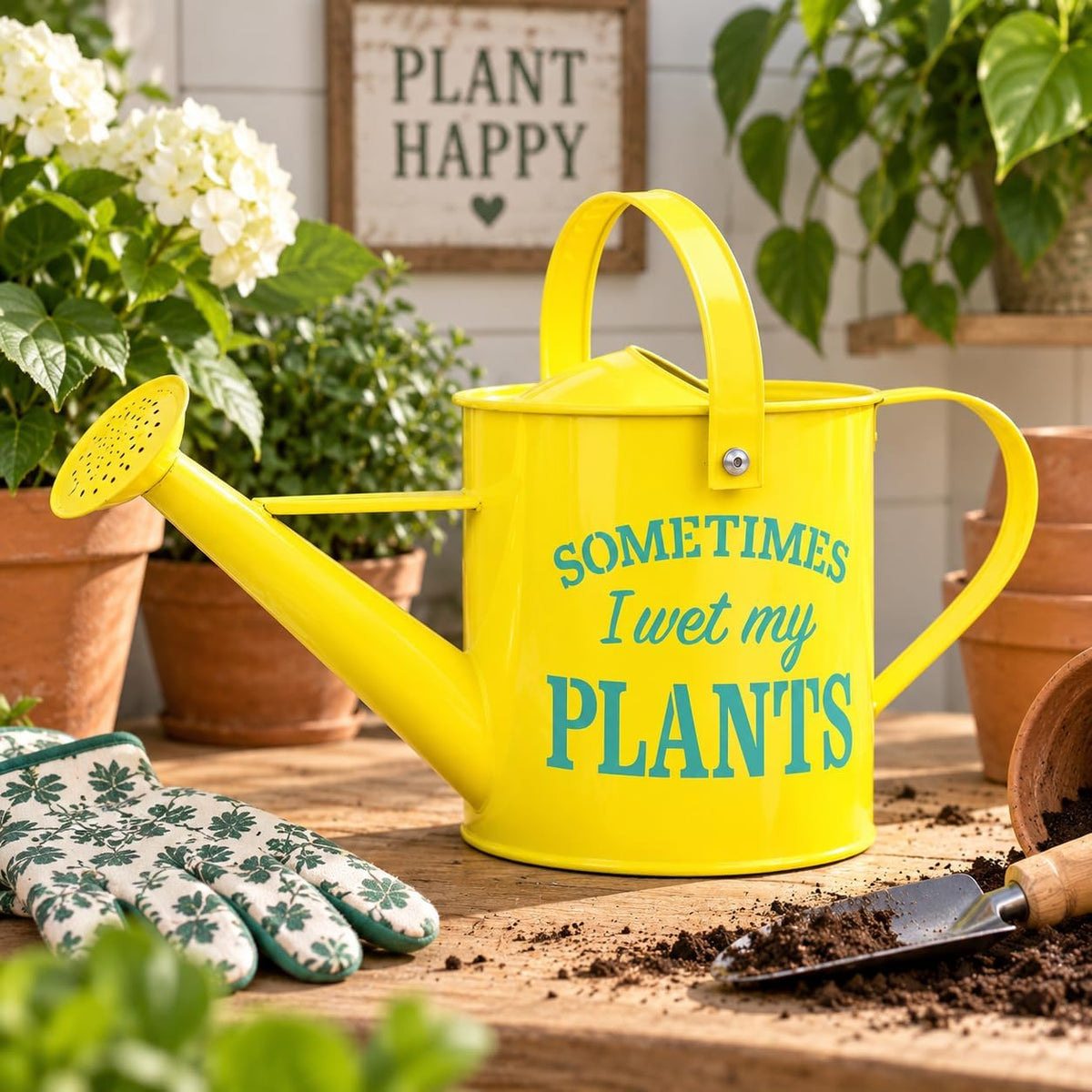 Small Indoor Watering Can - Galvanized Metal - Gardening Gifts for Women