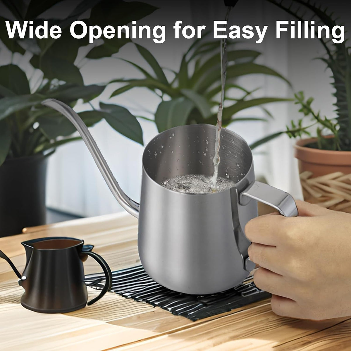 Doseno Small Watering Can for Indoor Plants, Plant Watering Can, 12 oz