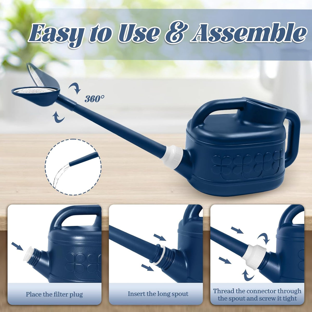 1 Gallon Watering Can, Outdoor Watering Can, Long Spout Water Can