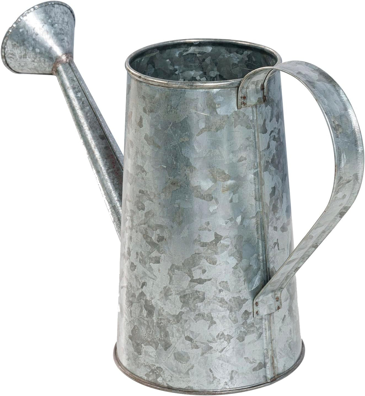 MyGift Vintage Galvanized Metal Watering Can Vases for Flowers, Set of 2