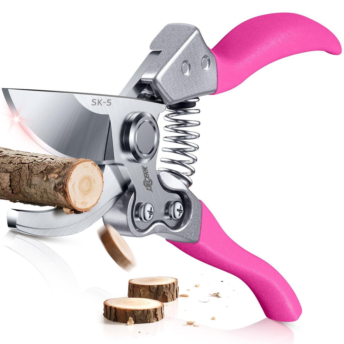DECERK® 8.5" Professional Pruning Shears, Effortlessly Prunes 3/4" Branches