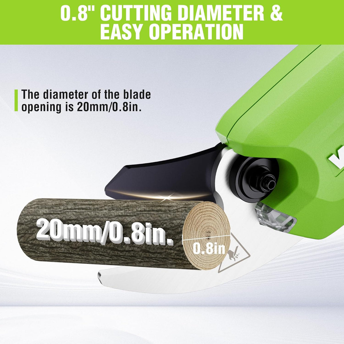 WORKPRO 7.2V Electric Pruning Shears, 0.8" Cutting Diameter