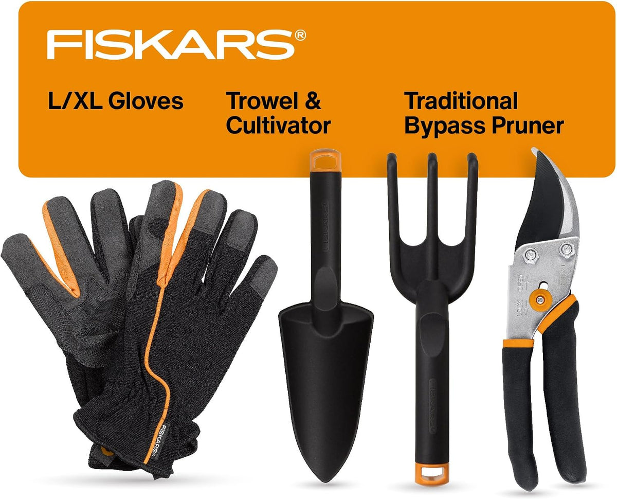 Fiskars 2-Piece Garden Tool Set, Folding Hand Saw & Pruning Shears