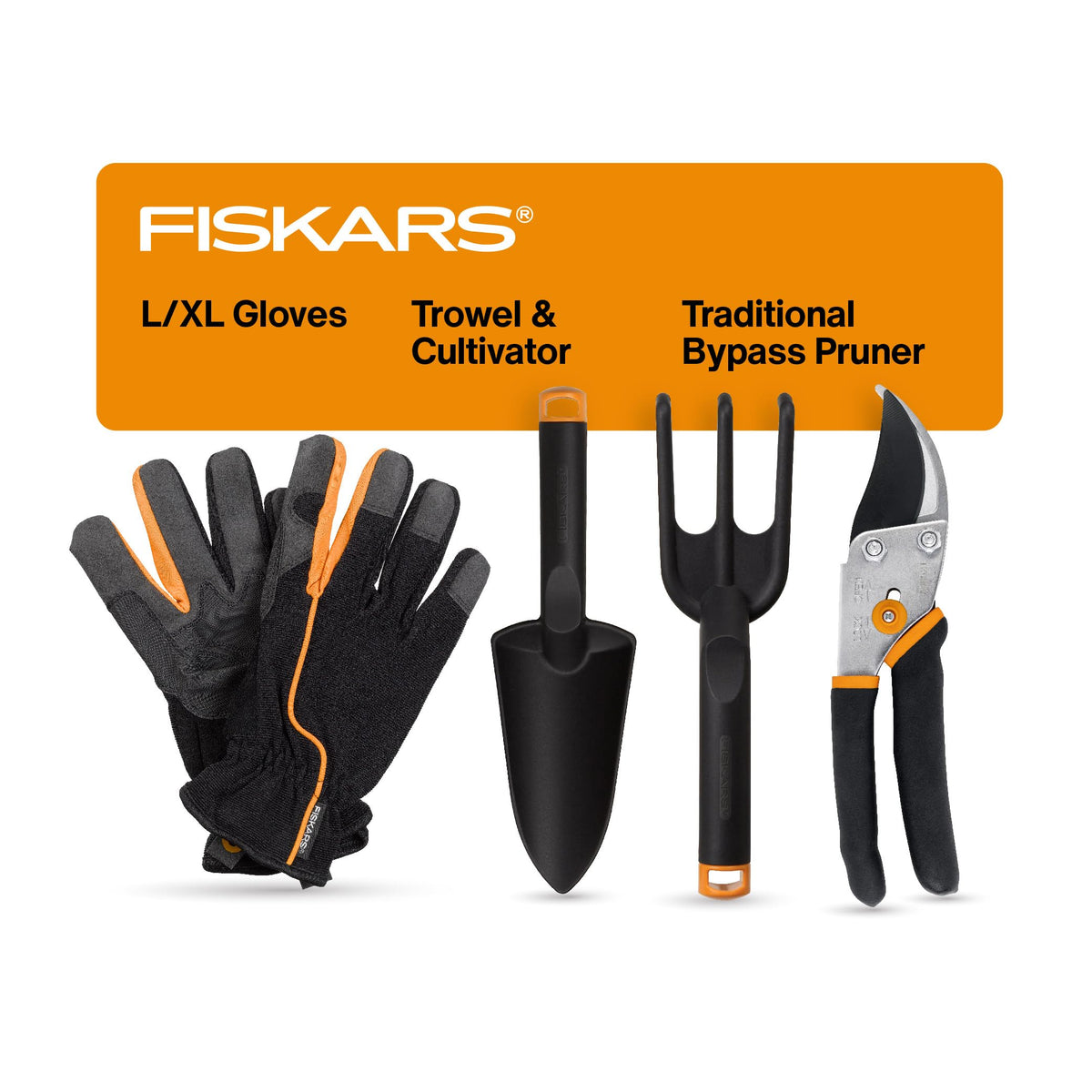 Fiskars Forged Steel Bypass Pruning Shears, 1" Cut Capacity Garden Clippers