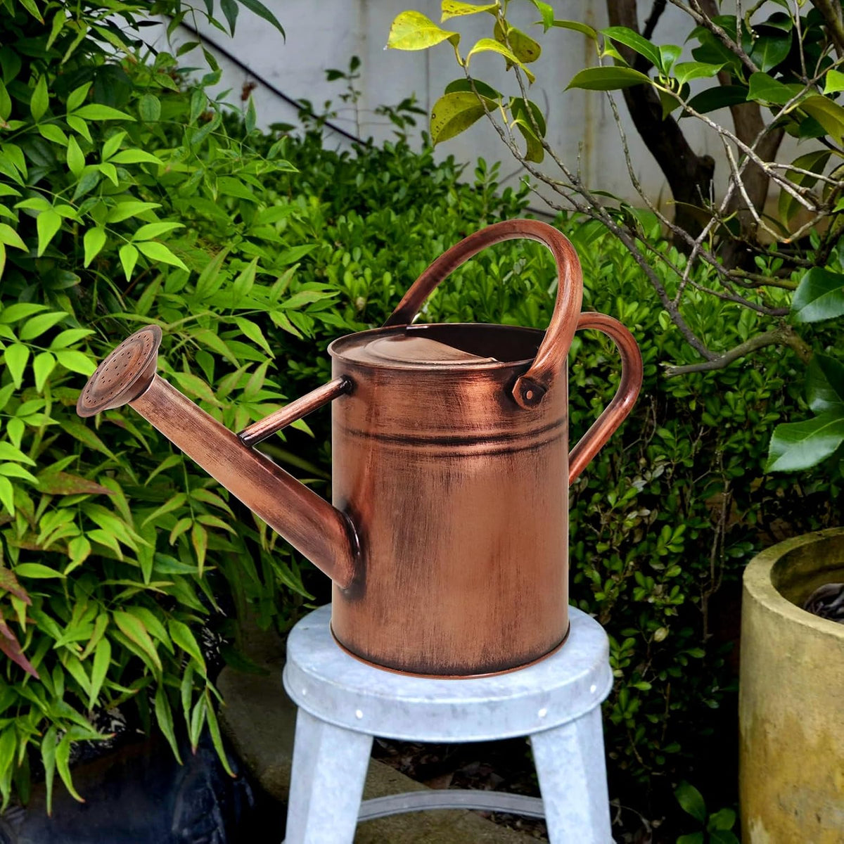 Metal Watering Can with Removable Spout, Galvanized Watering Can, Perfect for Indoor Use and for Outdoor Use (1 Gallaon, Metal)