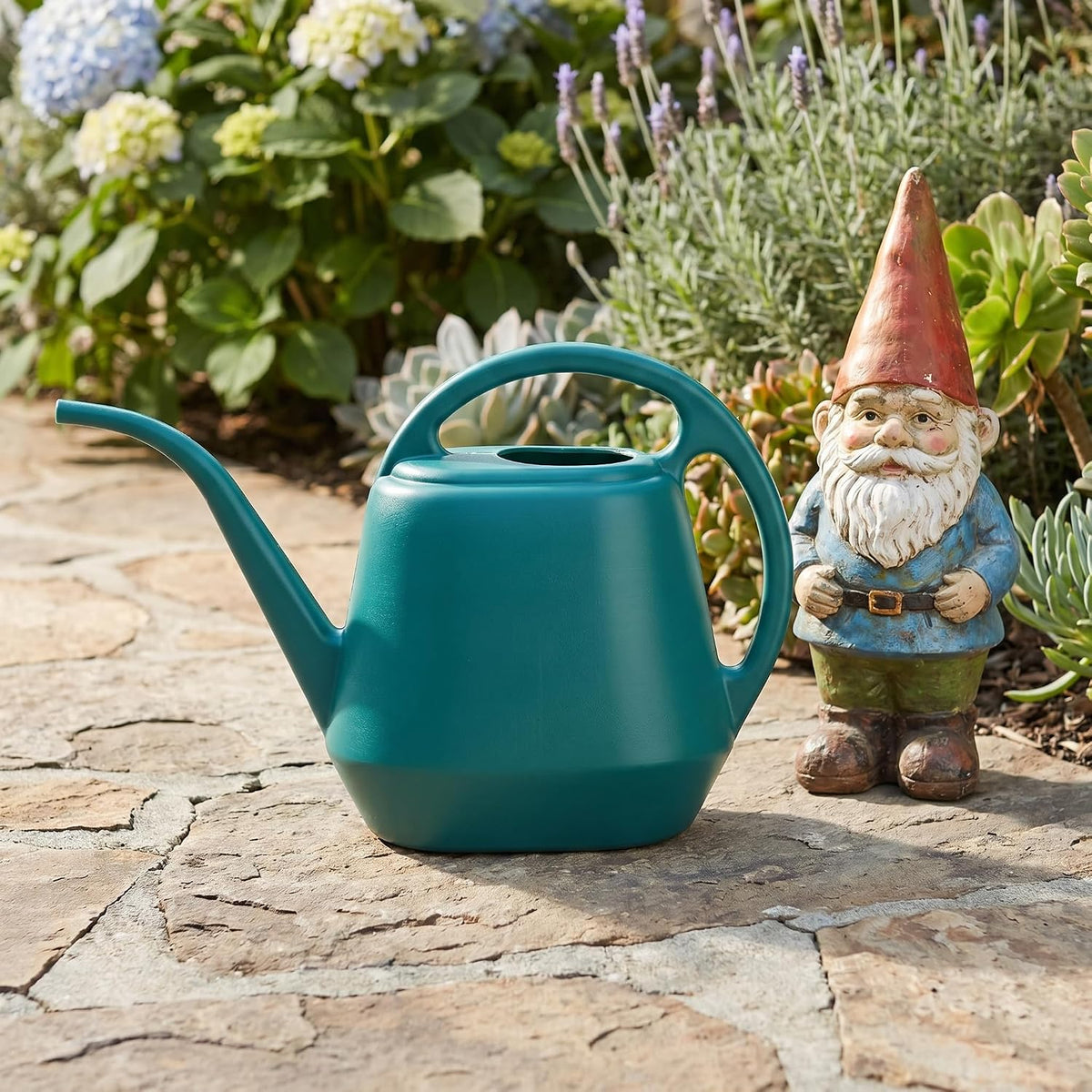 Fasmov Watering Can Plastic 4 Litre Lightweight Water Sprayer Watering Bottle for Garden Outdoor House Flower Bonsai Plant (Green)
