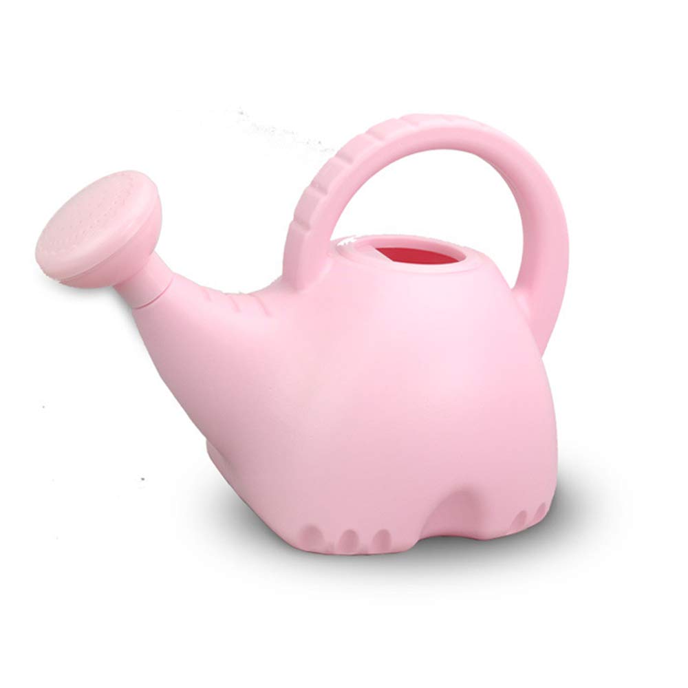 LOYUYU 0.4 Gallon Plastic Watering Can Small Lightweight Cute Indoor Outdoor Garden Plants, Adult Elephant Watering Can STYLE1: Pink