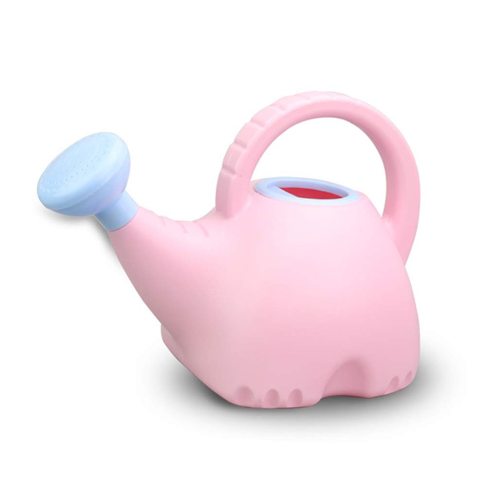 LOYUYU 0.4 Gallon Plastic Watering Can Small Lightweight Cute Indoor Outdoor Garden Plants, Adult Elephant Watering Can STYLE1: Pink