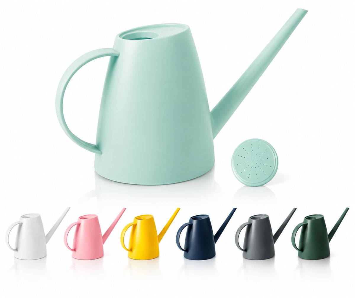 1.8L (60 oz) Watering Can for Indoor Plants with Long Spout, Green