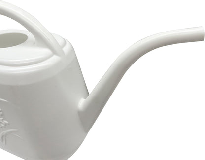 Grip Watering Can - 1 Gallon - White - with Long Spout for Indoor and Outdoor Plant Garden