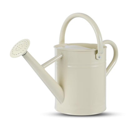 1 Gallon Watering Can for Plants, Watering Cans for Indoor&Outdoor Gardening, Galvanized Steel Watering Pot with Removable Spout, Metal Water Can with Ergonomic Movable Handle(Cream Green)