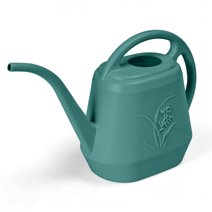 Plastic Watering Can - for Indoor and Outdoor Home Garden Plants - with Long Spout - Coffee Color - 1/2 Gallon