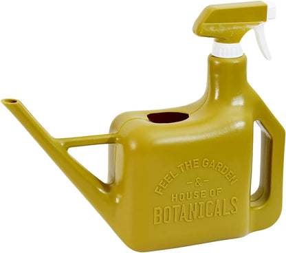 PETAL & FLOW Spray Sprinkler 2-in-1 Watering Can & Plant Mister Spray Bottle for Indoor & Outdoor Plants, 0.4 Gal (1.6L) (Olive)