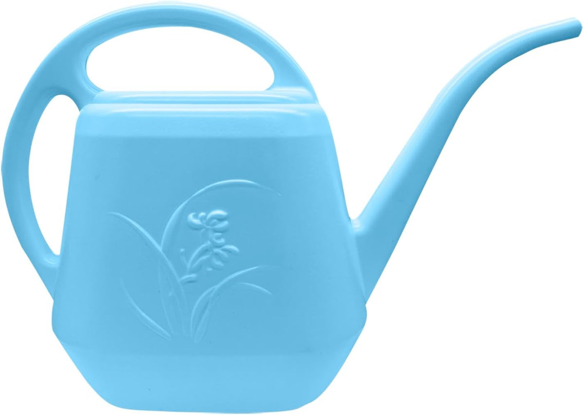 Grip Watering Can - 1 Gallon - White - with Long Spout for Indoor and Outdoor Plant Garden