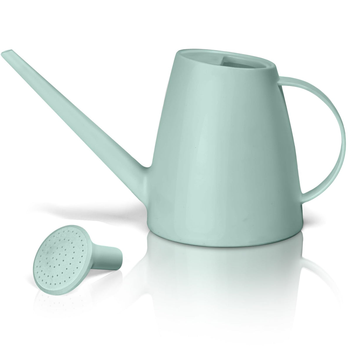 Hand Plastic Watering Can - for Home Plant Garden - 1/2 Gallon - Light Green