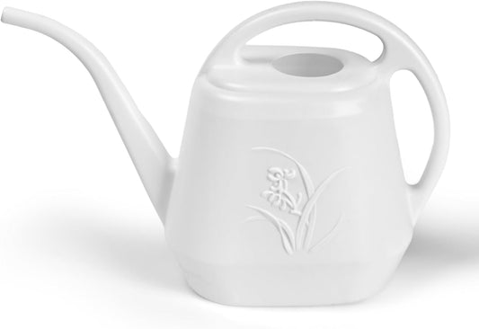 Watering Can for Home Garden - White Color - 1/2 Gallon
