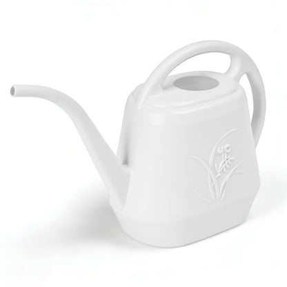 Plastic Watering Can - for Indoor and Outdoor Home Garden Plants - with Long Spout - Coffee Color - 1/2 Gallon