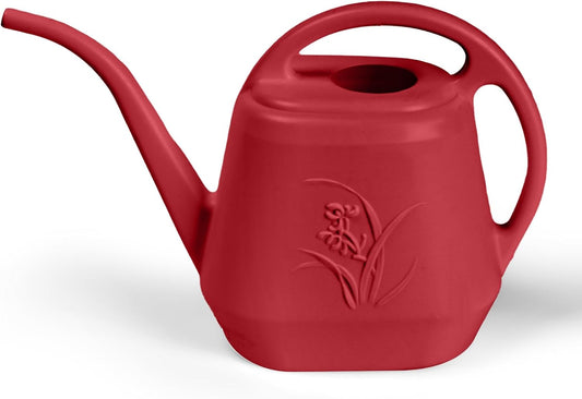 ZXJ Plant Watering Can - for Indoor and Outdoor Home Garden Plants - with Long Spout - Wine Red - 1/2 Gallon