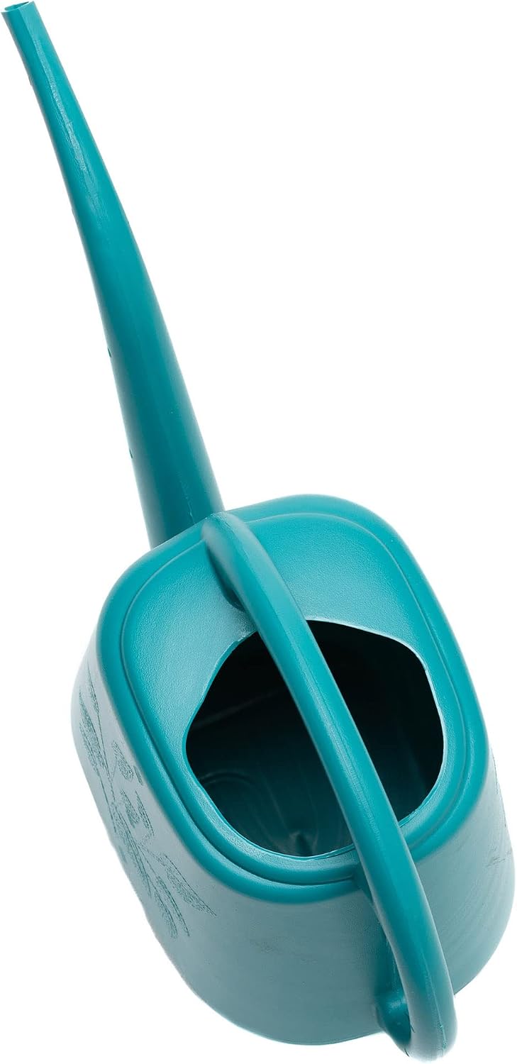 Bloem Aqua Rite Watering Can: 56 Oz - Bermuda Teal - Large Capacity, Extra Long Spout, Durable Plastic, One Piece Construction, for Indoor & Outdoor Use, Gardening