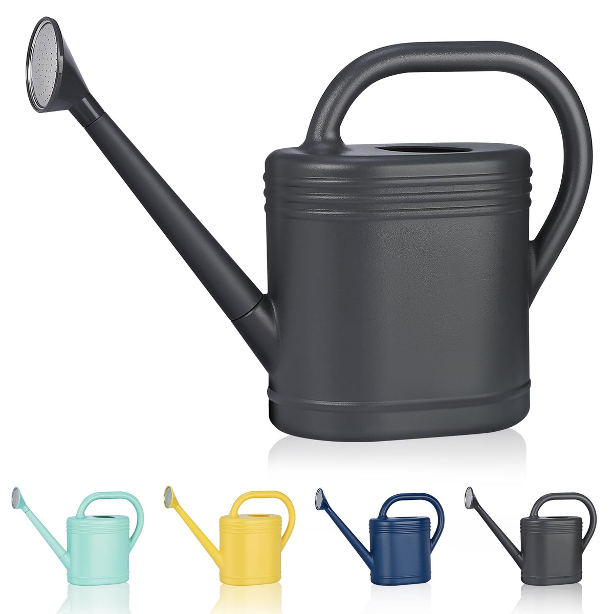 2 Gallon Watering Can for Indoor Plants, Garden Watering Cans for Outdoor Plant House Flower, Modern Plant Watering Can Large Long Spout with Sprinkler Head