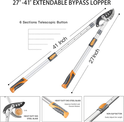 AIRAJ 27-41" Anvil Loppers for Tree Trimming Heavy Duty, Tree Branch Cutter