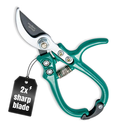 Modern Sprout Bypass Hand Pruners - Scissors - Gardening Tools - Sage