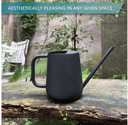 Metal Indoor Plant Watering Can with Long Spout 1000ml - Black