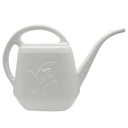 Grip Watering Can - 1 Gallon - White - with Long Spout for Indoor and Outdoor Plant Garden