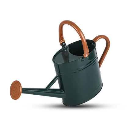 Metal Watering Can for Plants,Watering Cans for Outdoor&Indoor Gardening, Galvanized Steel Water Can with Removable Spout,Watering Pot with Ergonomic Movable Handle(Green)