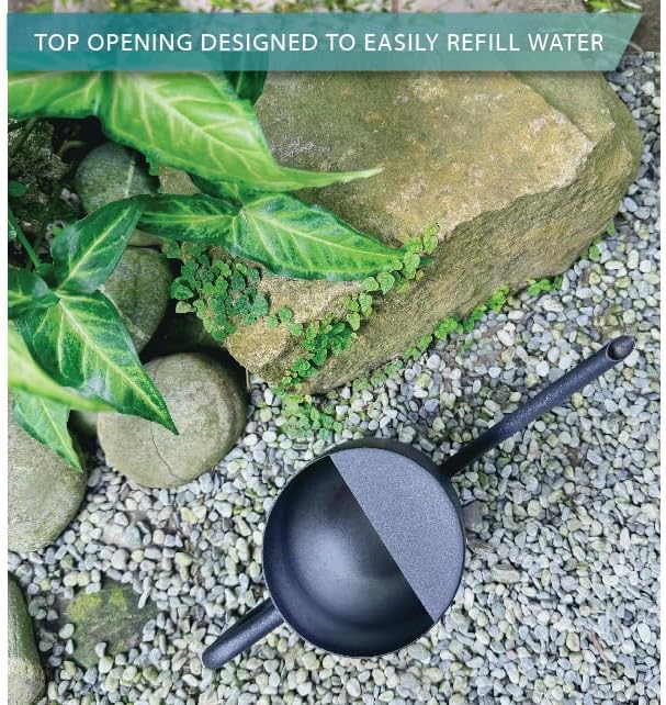 Metal Indoor Plant Watering Can with Long Spout 1000ml - Black