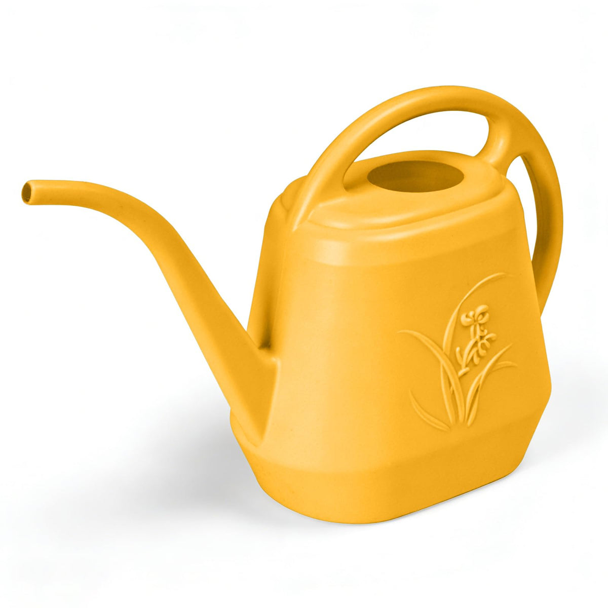 Plastic Watering Can - for Indoor and Outdoor Home Garden Plants - with Long Spout - Coffee Color - 1/2 Gallon