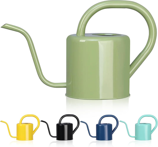 Watering Can, Stainless Steel Watering Can for Indoor & Outdoor Plants, 1L/35oz Long Spout Water Can with Handle, Rust-Proof Plant Watering Pot for House Plants, Garden Flowers