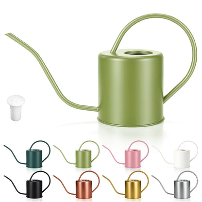 Plant Watering Can, 50 oz / 1500 ml Stainless Steel Metal - Modern Decorative with Long Spout for Indoor Potted Plants, Bonsai, Garden Flowers, Gold