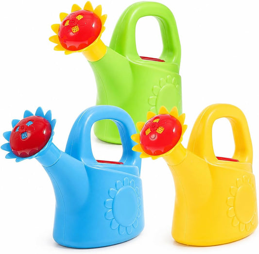 Garneck 3pcs Kids Watering Can Bath Toy Set: Toddler Small Watering Cans for Kids Plastic Garden Water Play Toys Boys Girls Indoor Outdoor Pretend Play Beach Backyard Fun(Random Styles)