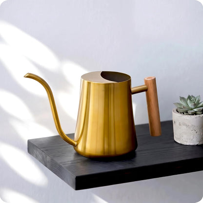 Baffect Indoor Watering Can for House Plant & Small Bonsai (1L, Brass Gold)