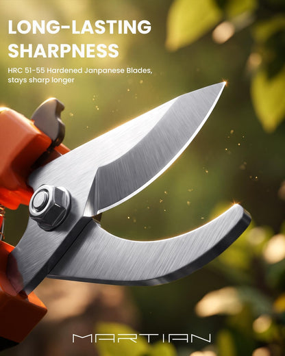 Bypass Pruning Shears for Gardening, Cut 3/4” Capacity Garden Scissors