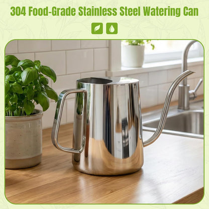Plant Watering Can, 304 Stainless Steel Watering Can Indoor, 34 oz